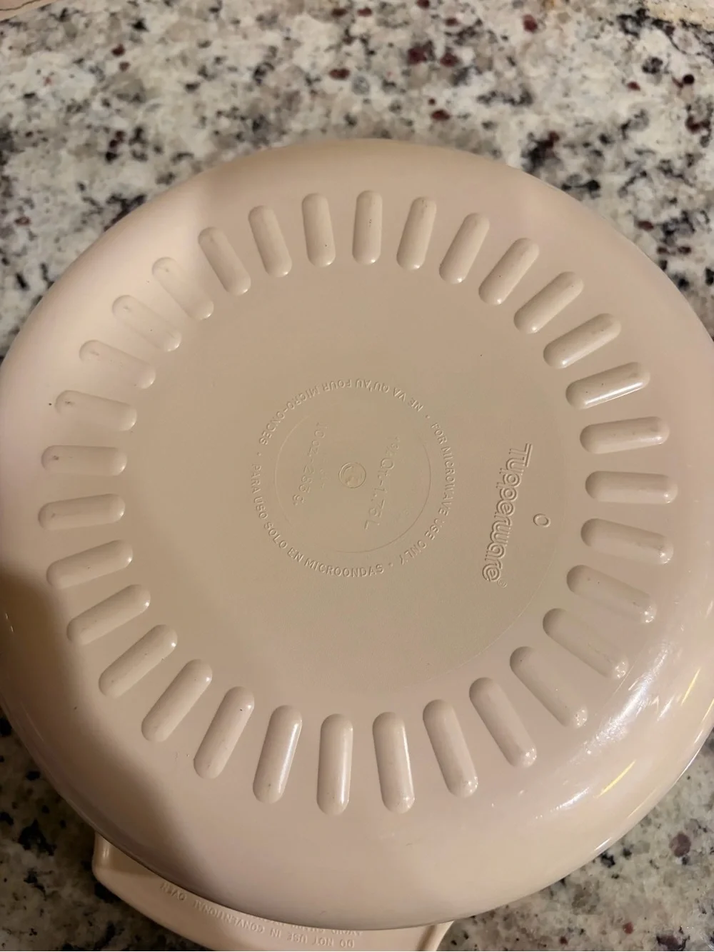 Tupperware Cream Party Serving Platter - Smooth Plastic Finish